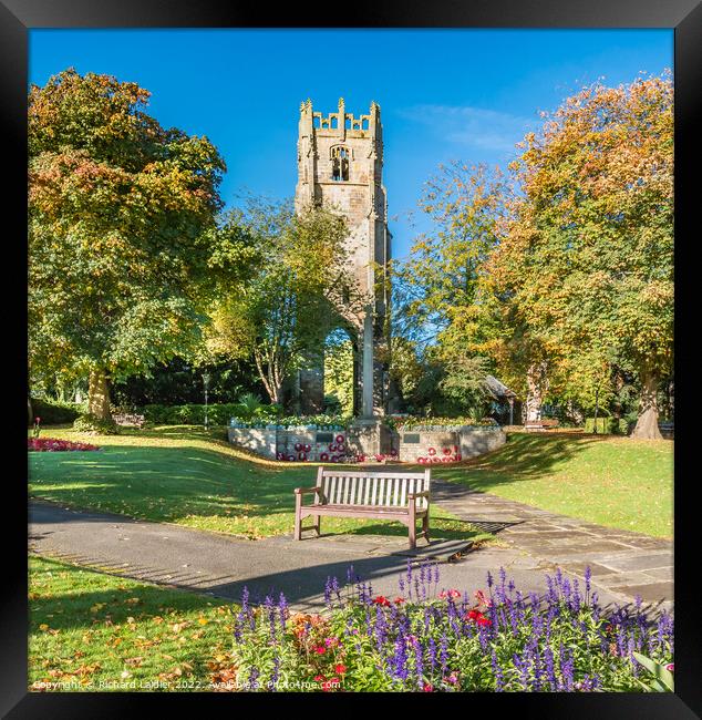 Friary Gardens and Grey Friars Tower Richmond. North Yorkshire Framed Print by Richard Laidler
