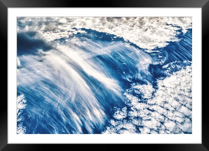 Cotton Clouds River Framed Mounted Print by Stephen Pimm