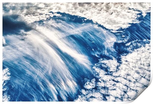 Cotton Clouds River Print by Stephen Pimm