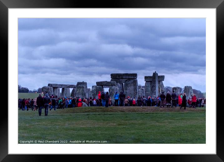 Winter Solstice Stonehenge Framed Mounted Print by Paul Chambers