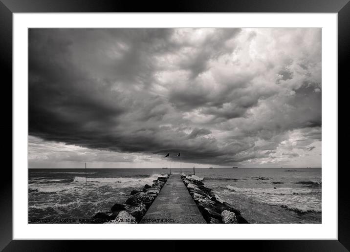 Storm Clouds on Lido di Venezia Beach  Framed Mounted Print by Dietmar Rauscher