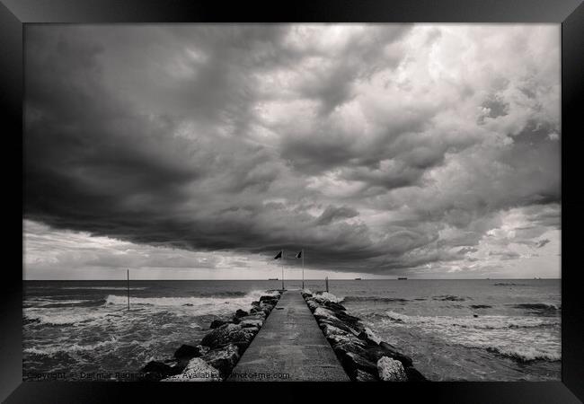 Storm Clouds on Lido di Venezia Beach  Framed Print by Dietmar Rauscher