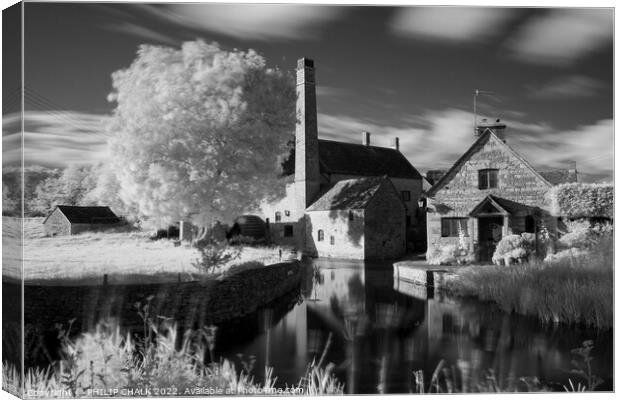 Lower Slaughter in the Cotswolds 809 Canvas Print by PHILIP CHALK