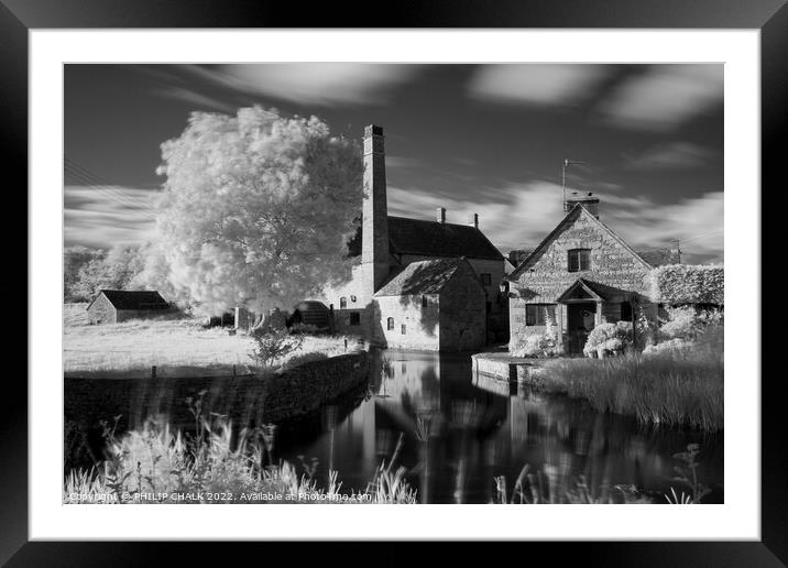Lower Slaughter in the Cotswolds 809 Framed Mounted Print by PHILIP CHALK