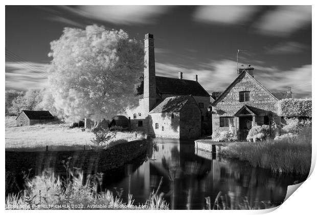 Lower Slaughter in the Cotswolds 809 Print by PHILIP CHALK