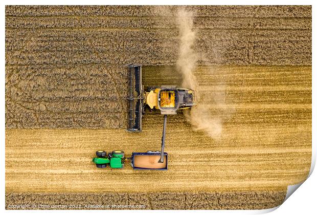 Harvest from above Print by Chris Gurton