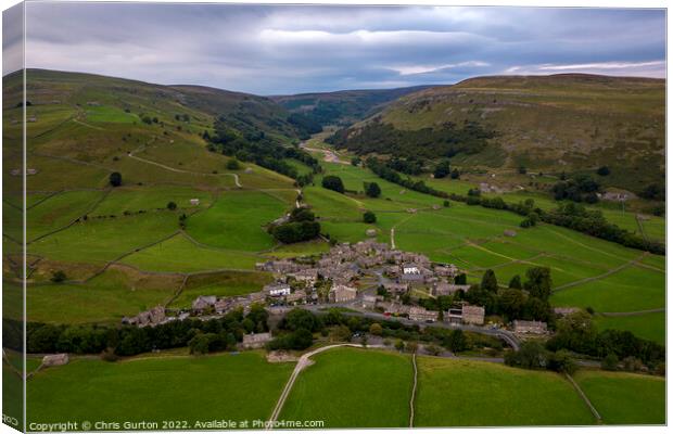 Muker in Swaledale. Canvas Print by Chris Gurton