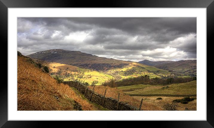 The view from Loughrigg Fell Framed Mounted Print by Tom Gomez