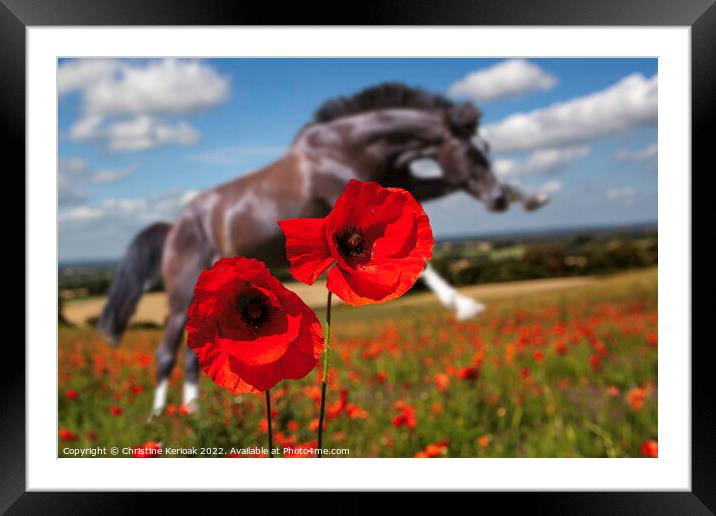 In Memory of Warhorses Framed Mounted Print by Christine Kerioak