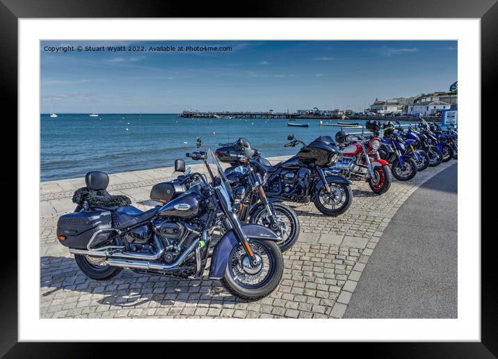Swanage Motorcycle Meet Framed Mounted Print by Stuart Wyatt