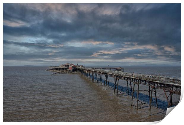 Rustic Beauty of Birnbeck Pier,Weston-Super-mare, Print by kathy white