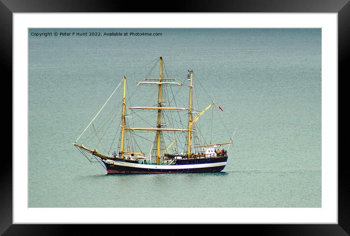 Tall Ship Pelican of London Framed Mounted Print by Peter F Hunt