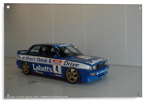 1991 BMW M3 Touring Car Acrylic by Chris Gurton