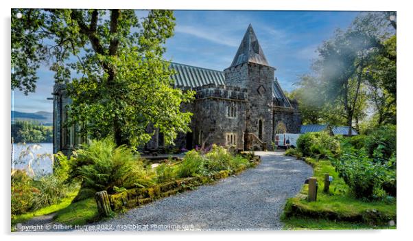 Tranquil St. Conan's Kirk: Scotland's Serenity Acrylic by Gilbert Hurree