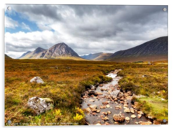 Glen Etive Scottish Highlands Acrylic by Craig Yates
