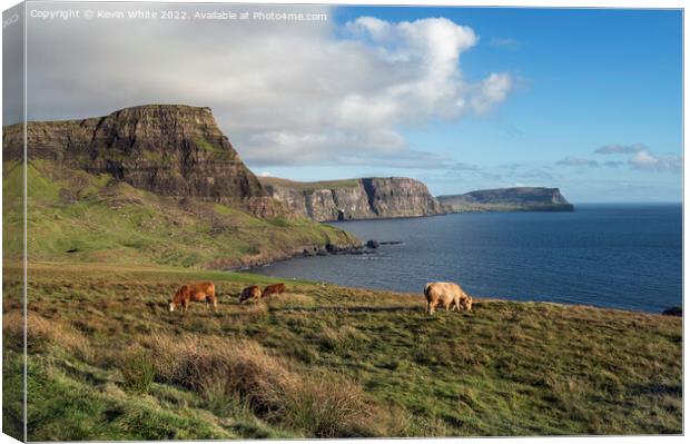 View from Neist Point Canvas Print by Kevin White