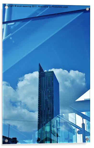 Beetham tower reflected. Acrylic by Sean Wareing