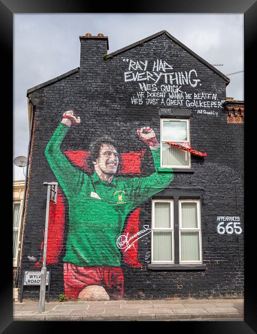 Ray Clemence mural Framed Print by Jason Wells