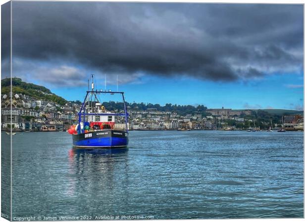River Dart & Dartmouth Canvas Print by  Ven Images