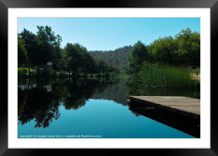 Mira River View in Santa Clara Framed Mounted Print by Angelo DeVal
