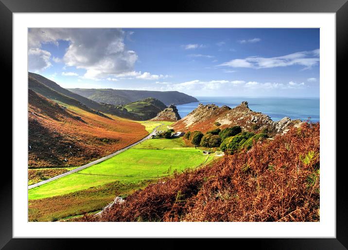 Valley of the Rocks in Autumn Framed Mounted Print by austin APPLEBY