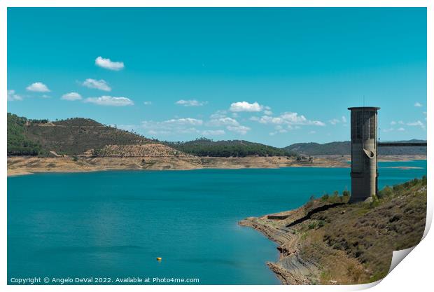 Santa Clara Dam in Odemira, Alentejo Print by Angelo DeVal