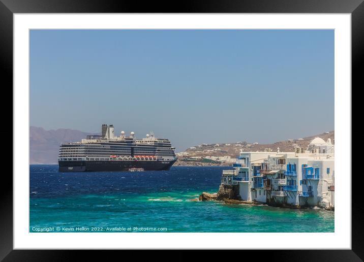 The Holland America cruise ship Eurodam  Framed Mounted Print by Kevin Hellon