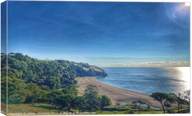 Blackpool Sands, Stoke Fleming; Nr Dartmouth Canvas Print by  Ven Images