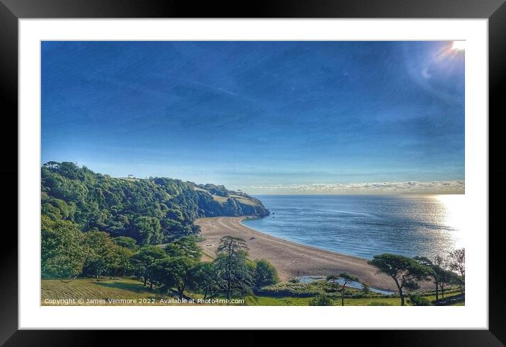 Blackpool Sands, Stoke Fleming; Nr Dartmouth Framed Mounted Print by  Ven Images