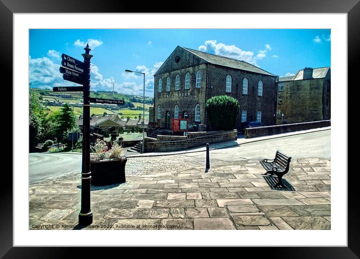 Bottom Of Main Street Haworth Framed Mounted Print by Alison Chambers
