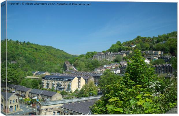 Hebden Bridge View Canvas Print by Alison Chambers
