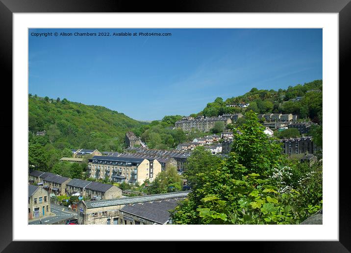 Hebden Bridge View Framed Mounted Print by Alison Chambers