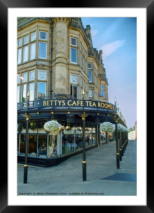 Bettys Of Harrogate  Framed Mounted Print by Alison Chambers