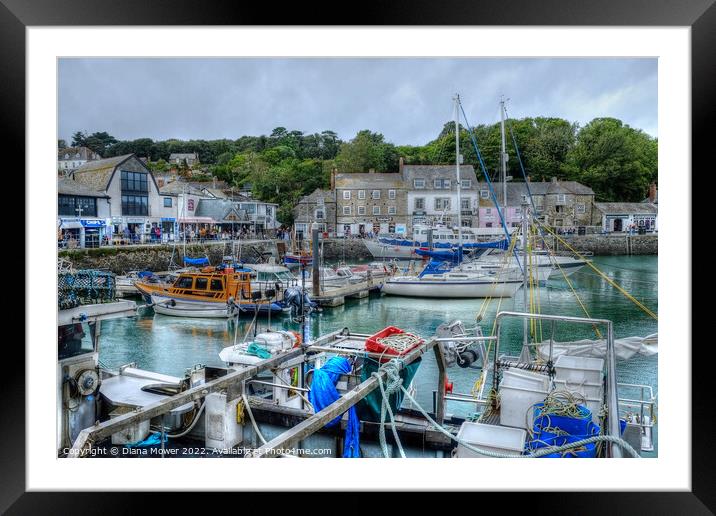 Padstow Cornwall Framed Mounted Print by Diana Mower