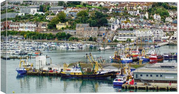 Trawler Basin And Marina Canvas Print by Peter F Hunt