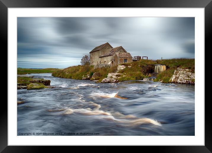 Westerdale Mill Framed Mounted Print by Alan Simpson