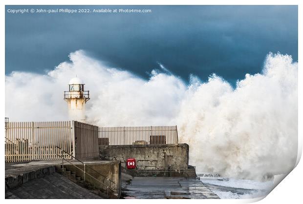 Storm Surge South gare Print by John-paul Phillippe