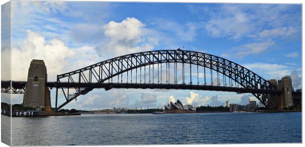 Sydney Harbour Bridge and Sydney Opera House Canvas Print by Allan Durward Photography