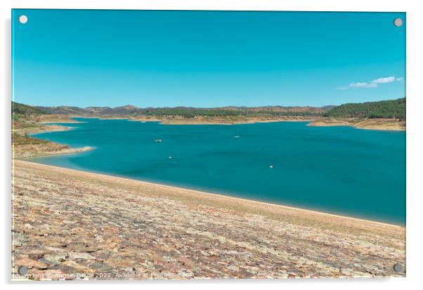 Santa Clara Dam View In Odemira, Portugal Acrylic by Angelo DeVal