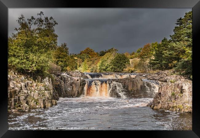 Autumn Bright Interval at Low Force Waterfall, Teesdale Framed Print by Richard Laidler