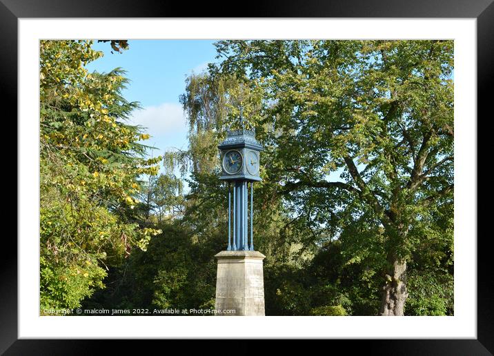 west park clock tower Framed Mounted Print by malcolm james