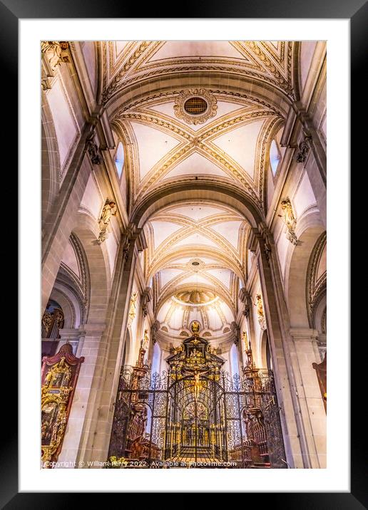Saint Leodegar Church Basilica Altar Hofkirche Lucerne Switzerland  Framed Mounted Print by William Perry