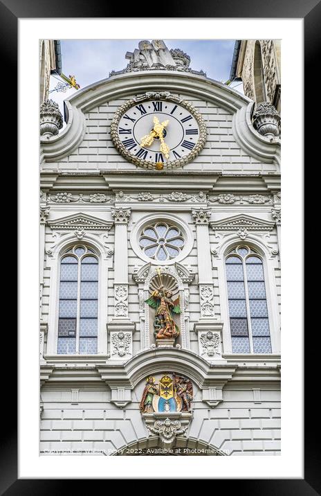 Saint Leodegar Church Basilica Facade Lucerne Switzerland  Framed Mounted Print by William Perry