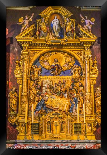Mary Death Altar St Leodegar Church Lucerne Switzerland  Framed Print by William Perry