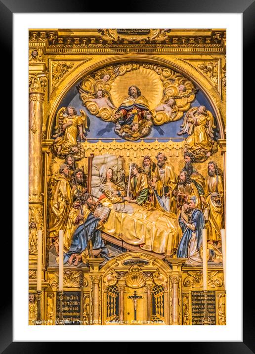 Mary Death Altar Saint Leodegar Church Lucerne Switzerland  Framed Mounted Print by William Perry