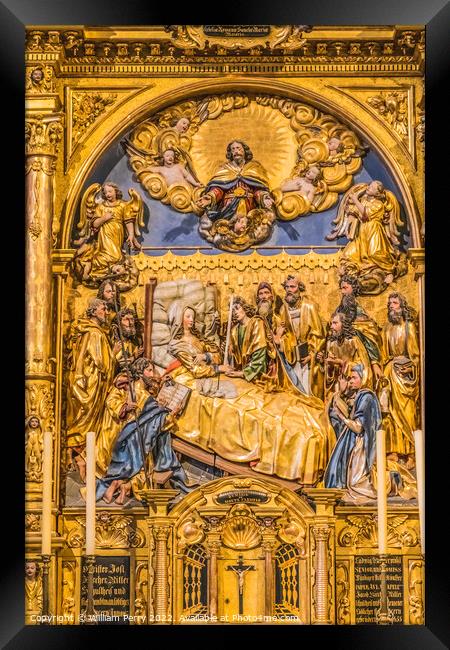Mary Death Altar Saint Leodegar Church Lucerne Switzerland  Framed Print by William Perry