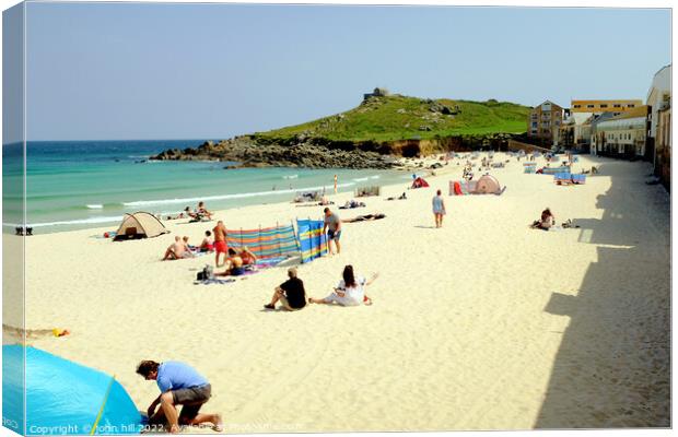 St. Ives Porthmeor beach, Cornwall Canvas Print by john hill