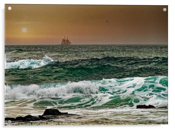 Majestic Grand Banks Schooner Acrylic by Dudley Wood