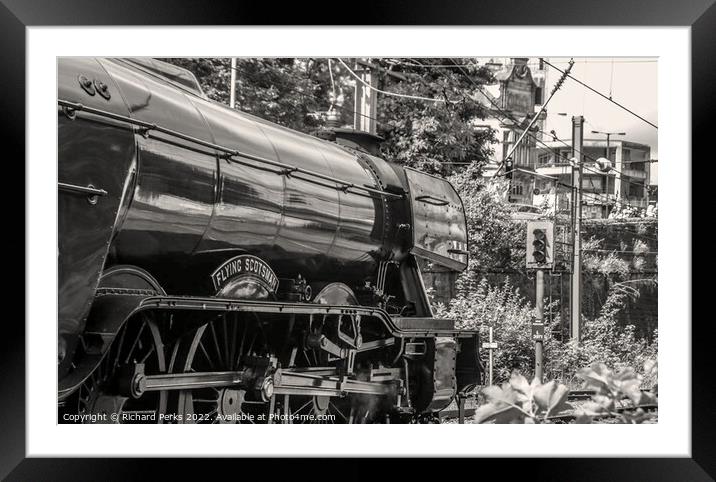 Flying Scotsman - Waiting for the Signal Framed Mounted Print by Richard Perks