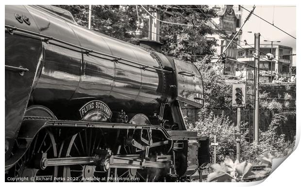Flying Scotsman - Waiting for the Signal Print by Richard Perks
